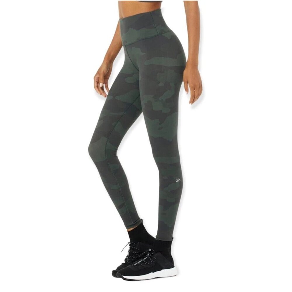 Alo Yoga High-Waist Camo Vapor Legging Hunter Camouflage S